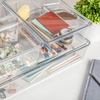 image:imageMartha Stewart Brody Plastic Storage Organizer Bins with Lids for Home Office Kitchen or Bathroom 4 Pack 2Small1Medium 1 Large ClearWhiteSet of 1