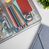 image:imageMartha Stewart Brody Plastic Storage Organizer Bins with Lids for Home Office Kitchen or Bathroom 4 Pack 2Small1Medium 1 Large ClearWhiteSet of 1