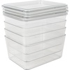 image:imageMartha Stewart Brody Plastic Storage Organizer Bins with Transparent Lids for Home Office Kitchen or Bathroom 4 Pack 675 x 5