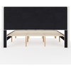 image:imageMartha Stewart Carmy Platform Bed with Tufted Headboard Cushioned Side Rails Faux Linen Upholstery Wood Slat Foundation No Box Spring Needed King WhiteKing