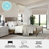 image:imageMartha Stewart Corbin Solid Wood Platform Bed with Wooden Headboard and Footboard Wood Slat Foundation No Box Spring Needed King Dark BrownBrown Gray