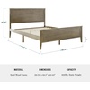 image:imageMartha Stewart Corbin Solid Wood Platform Bed with Wooden Headboard and Footboard Wood Slat Foundation No Box Spring Needed King Dark BrownBrown Gray
