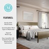 image:imageMartha Stewart Corbin Solid Wood Platform Bed with Wooden Headboard and Footboard Wood Slat Foundation No Box Spring Needed King Dark BrownBrown Gray