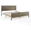 image:imageMartha Stewart Corbin Solid Wood Platform Bed with Wooden Headboard and Footboard Wood Slat Foundation No Box Spring Needed King Dark BrownBrown Gray