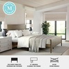 image:imageMartha Stewart Corbin Solid Wood Platform Bed with Wooden Headboard and Footboard Wood Slat Foundation No Box Spring Needed King Dark BrownBrown Gray