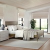 image:imageMartha Stewart Corbin Solid Wood Platform Bed with Wooden Headboard and Footboard Wood Slat Foundation No Box Spring Needed King Dark BrownBrown Gray
