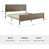 image:imageMartha Stewart Corbin Solid Wood Platform Bed with Wooden Headboard and Footboard Wood Slat Foundation No Box Spring Needed King Dark BrownBrown Gray
