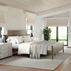 image:imageMartha Stewart Corbin Solid Wood Platform Bed with Wooden Headboard and Footboard Wood Slat Foundation No Box Spring Needed King Dark BrownBrown Gray