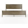 image:imageMartha Stewart Corbin Solid Wood Platform Bed with Wooden Headboard and Footboard Wood Slat Foundation No Box Spring Needed King Dark BrownBrown Gray