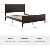 image:imageMartha Stewart Corbin Solid Wood Platform Bed with Wooden Headboard and Footboard Wood Slat Foundation No Box Spring Needed King Dark BrownDark Brown