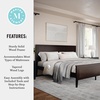 image:imageMartha Stewart Corbin Solid Wood Platform Bed with Wooden Headboard and Footboard Wood Slat Foundation No Box Spring Needed King Dark BrownDark Brown