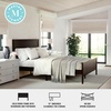 image:imageMartha Stewart Corbin Solid Wood Platform Bed with Wooden Headboard and Footboard Wood Slat Foundation No Box Spring Needed King Dark BrownDark Brown