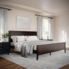 image:imageMartha Stewart Corbin Solid Wood Platform Bed with Wooden Headboard and Footboard Wood Slat Foundation No Box Spring Needed King Dark BrownDark Brown