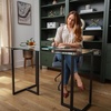 image:imageMartha Stewart Eli Home Office Desk with Glass Top and Steel Frame Oil Rubbed BronzeClear TopOil Rubbed Bronze Frame