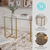 image:imageMartha Stewart Eli Home Office Desk with Glass Top and Steel Frame Oil Rubbed BronzeClear TopPolished Brass Frame