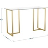 image:imageMartha Stewart Eli Home Office Desk with Glass Top and Steel Frame Oil Rubbed BronzeClear TopPolished Brass Frame