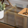 image:imageMartha Stewart Eli Home Office Desk with Glass Top and Steel Frame Oil Rubbed BronzeClear TopPolished Brass Frame