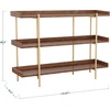 image:imageMartha Stewart Emmett 3 Shelf Bookcase with Vertical Metal Frame Home Office Storage Display Unit 35 H Walnut Wood GrainPolished BrassBlack Wood GrainOil Rubbed Bronze Frame