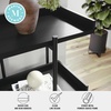 image:imageMartha Stewart Emmett 3 Shelf Bookcase with Vertical Metal Frame Home Office Storage Display Unit 35 H Walnut Wood GrainPolished BrassWalnut Wood GrainPolished Brass Frame