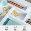 image:imageMartha Stewart Enzo Wooden Desk Drawer Organizer Set Engineered Wood Organizers in Various Sizes 6 Piece WhiteWhite