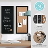 image:imageMartha Stewart Everette Cork Board Chalk Board Letter Board Set with Included Push Pins Magnets Liquid Chalk Letters 18 x 24 Light Natural Woodgrain FrameBlack Woodgrain