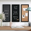 image:imageMartha Stewart Everette Cork Board Chalk Board Letter Board Set with Included Push Pins Magnets Liquid Chalk Letters 18 x 24 Light Natural Woodgrain FrameBlack Woodgrain