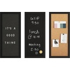 image:imageMartha Stewart Everette Cork Board Chalk Board Letter Board Set with Included Push Pins Magnets Liquid Chalk Letters 18 x 24 Light Natural Woodgrain FrameBlack Woodgrain