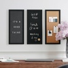 image:imageMartha Stewart Everette Cork Board Chalk Board Letter Board Set with Included Push Pins Magnets Liquid Chalk Letters 18 x 24 Light Natural Woodgrain FrameWhite Woodgrain