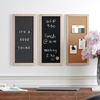 image:imageMartha Stewart Everette Cork Board Chalk Board Letter Board Set with Included Push Pins Magnets Liquid Chalk Letters 18 x 24 Light Natural Woodgrain FrameWhite Woodgrain
