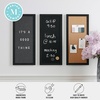 image:imageMartha Stewart Everette Cork Board Chalk Board Letter Board Set with Included Push Pins Magnets Liquid Chalk Letters 18 x 24 Light Natural Woodgrain FrameBlack Woodgrain