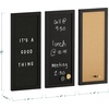 image:imageMartha Stewart Everette Cork Board Chalk Board Letter Board Set with Included Push Pins Magnets Liquid Chalk Letters 18 x 24 Light Natural Woodgrain FrameBlack Woodgrain