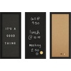 image:imageMartha Stewart Everette Cork Board Chalk Board Letter Board Set with Included Push Pins Magnets Liquid Chalk Letters 18 x 24 Light Natural Woodgrain FrameBlack Woodgrain