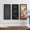 image:imageMartha Stewart Everette Cork Board Chalk Board Letter Board Set with Included Push Pins Magnets Liquid Chalk Letters 18 x 24 Light Natural Woodgrain FrameBlack Woodgrain