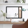 image:imageMartha Stewart Everette Magnetic Dry Erase Monthly Calendar and Cork Board Combo with Included Marker Magnets and Push Pins 24x18 White Woodgrain FrameBlack Woodgrain