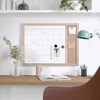 image:imageMartha Stewart Everette Magnetic Dry Erase Monthly Calendar and Cork Board Combo with Included Marker Magnets and Push Pins 24x18 White Woodgrain FrameLight Natural Woodgrain