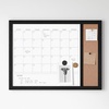 image:imageMartha Stewart Everette Magnetic Dry Erase Monthly Calendar and Cork Board Combo with Included Marker Magnets and Push Pins 24x18 White Woodgrain FrameBlack Woodgrain