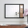 image:imageMartha Stewart Everette Magnetic Dry Erase Monthly Calendar and Cork Board Combo with Included Marker Magnets and Push Pins 24x18 White Woodgrain FrameBlack Woodgrain