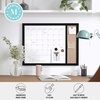 image:imageMartha Stewart Everette Magnetic Dry Erase Monthly Calendar and Cork Board Combo with Included Marker Magnets and Push Pins 24x18 White Woodgrain FrameBlack Woodgrain