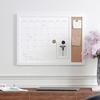 image:imageMartha Stewart Everette Magnetic Dry Erase Monthly Calendar and Cork Board Combo with Included Marker Magnets and Push Pins 24x18 White Woodgrain FrameWhite Woodgrain