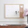 image:imageMartha Stewart Everette Magnetic Dry Erase Monthly Calendar and Cork Board Combo with Included Marker Magnets and Push Pins 24x18 White Woodgrain FrameLight Natural Woodgrain