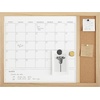 image:imageMartha Stewart Everette Magnetic Dry Erase Monthly Calendar and Cork Board Combo with Included Marker Magnets and Push Pins 24x18 White Woodgrain FrameLight Natural Woodgrain