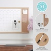 image:imageMartha Stewart Everette Magnetic Dry Erase Monthly Calendar and Cork Board Combo with Included Marker Magnets and Push Pins 24x18 White Woodgrain FrameLight Natural Woodgrain