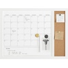image:imageMartha Stewart Everette Magnetic Dry Erase Monthly Calendar and Cork Board Combo with Included Marker Magnets and Push Pins 24x18 White Woodgrain FrameWhite Woodgrain