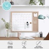 image:imageMartha Stewart Everette Magnetic Dry Erase Monthly Calendar and Cork Board Combo with Included Marker Magnets and Push Pins 24x18 White Woodgrain FrameLight Natural Woodgrain