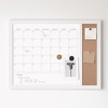 image:imageMartha Stewart Everette Magnetic Dry Erase Monthly Calendar and Cork Board Combo with Included Marker Magnets and Push Pins 24x18 White Woodgrain FrameWhite Woodgrain