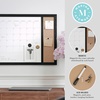 image:imageMartha Stewart Everette Magnetic Dry Erase Monthly Calendar and Cork Board Combo with Included Marker Magnets and Push Pins 24x18 White Woodgrain FrameBlack Woodgrain