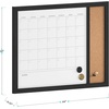 image:imageMartha Stewart Everette Magnetic Dry Erase Monthly Calendar and Cork Board Combo with Included Marker Magnets and Push Pins 24x18 White Woodgrain FrameBlack Woodgrain