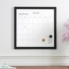 image:imageMartha Stewart Everette Magnetic Monthly Calendar Dry Erase Board with Included Dry Erase Marker and 2 Magnets 18 x 18 White Woodgrain FrameBlack Woodgrain