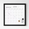image:imageMartha Stewart Everette Magnetic Monthly Calendar Dry Erase Board with Included Dry Erase Marker and 2 Magnets 18 x 18 White Woodgrain FrameBlack Woodgrain