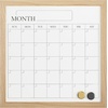 image:imageMartha Stewart Everette Magnetic Monthly Calendar Dry Erase Board with Included Dry Erase Marker and 2 Magnets 18 x 18 White Woodgrain FrameLight Natural Woodgrain